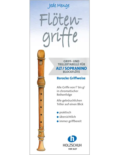 Jede Menge Flötengriffe - Alt/Sopranino (Barocke Griffweise)